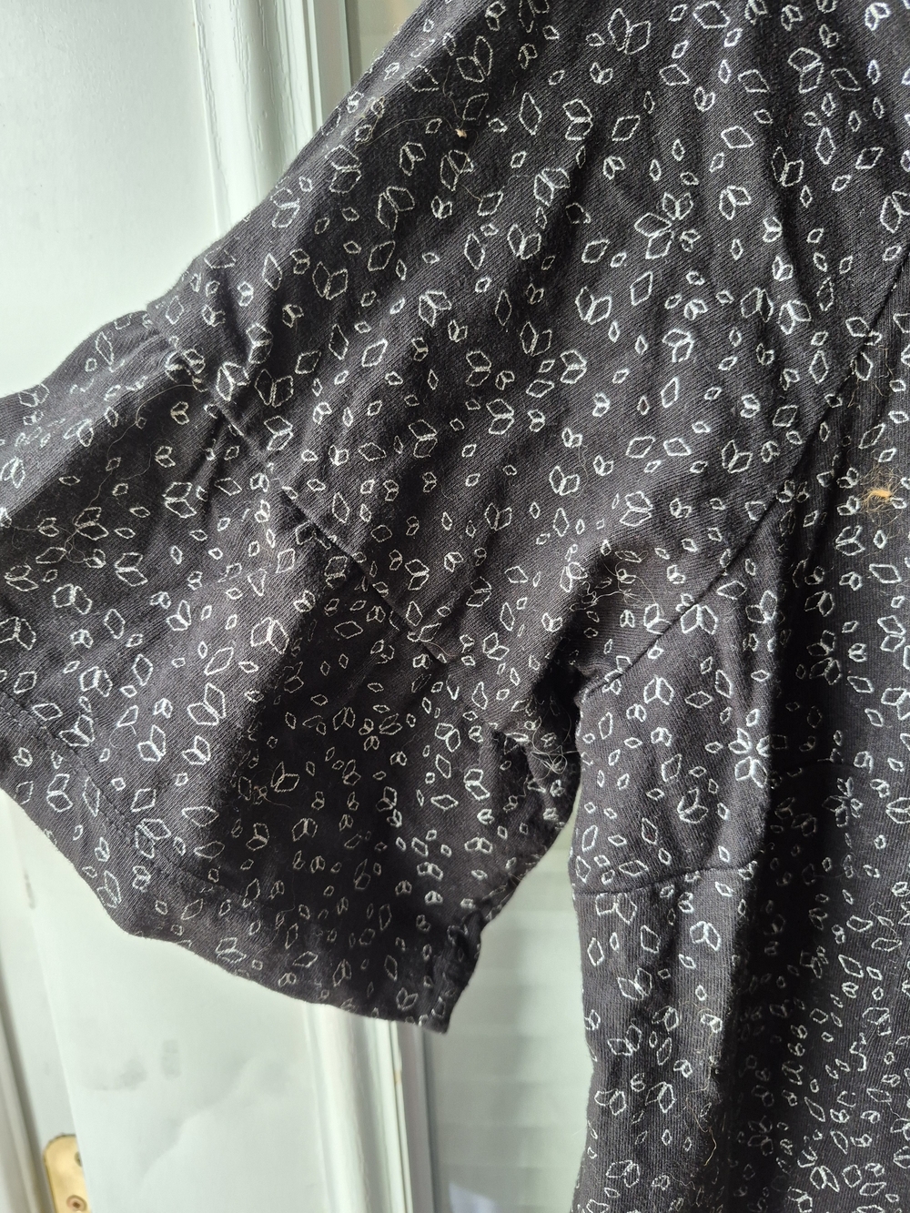Target Women’s Black Floral Scoop Neck Tshirt Dress - Picture 3 of 5